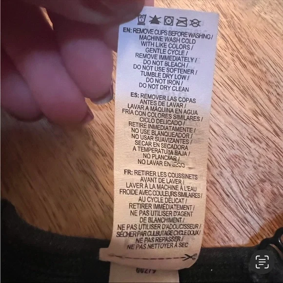 Set of 2 Gray Reebok Racerback Sports Bras with Removable Cups - Picture 6 of 15